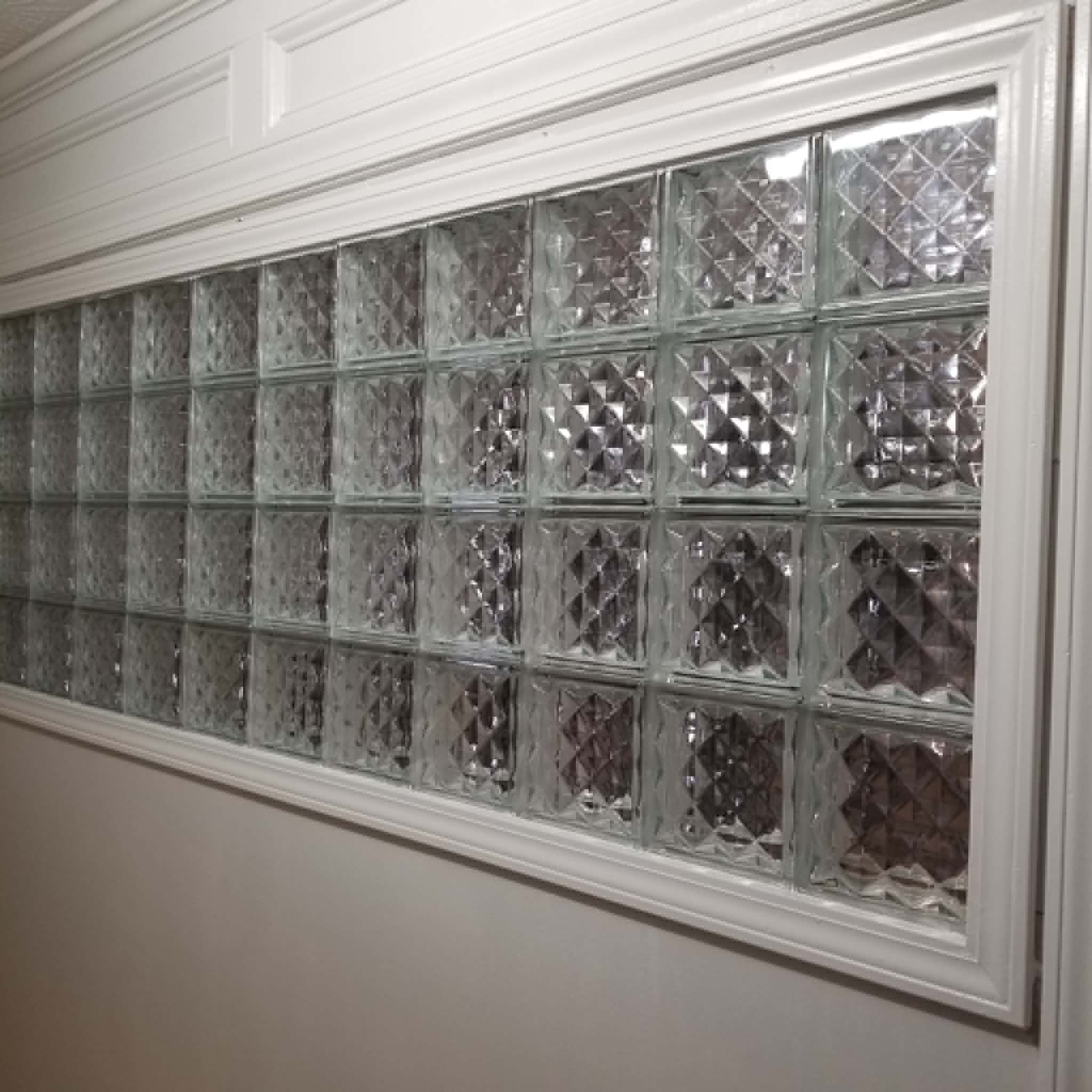 Glass block window installation